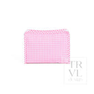 ROADIE SMALL Zip Pouch - GINGHAM PINK - Travel Pouches