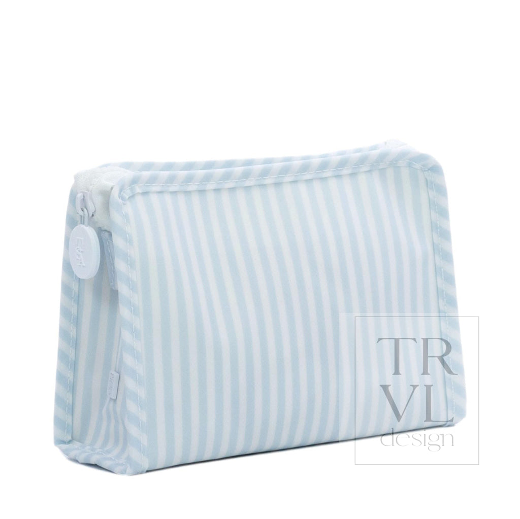 ROADIE SMALL Zip Pouch - PIMLICO STRIPE BLUE - Travel Pouches