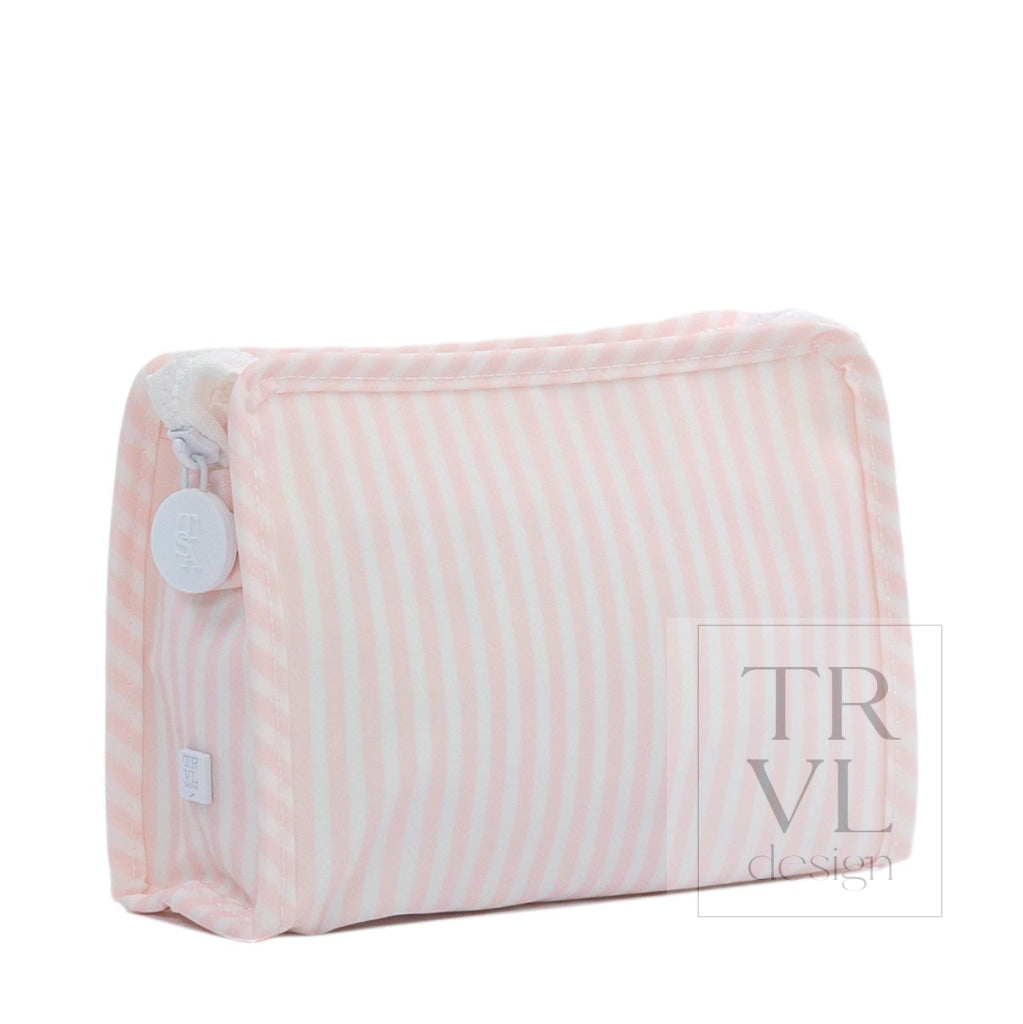 ROADIE SMALL Zip Pouch - PIMLICO STRIPE PINK - Travel Pouches