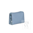 ROADIE SMALL Zip Pouch - RODEO CHECK INDIGO - Travel Pouches