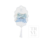 Signature Hair Accessories - Bow Clip - Set 2 Pre pack 3 - Hamptons Floral (with Chambray Stripe) - Hair Accessories