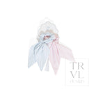 Signature Hair Accessories - Bow Scrunchies Set 2 - Pre pack 3 - Stripe Pink + Blue - Hair Accessories