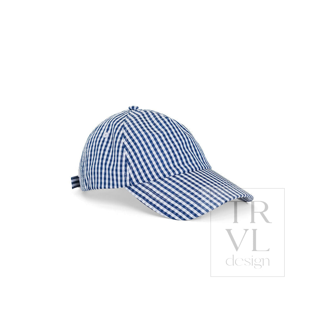 Signature Kids Ball Cap - Gingham Navy - Set 2 Prepack - Ball Cap