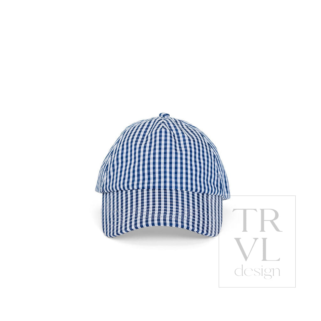Signature Kids Ball Cap - Gingham Navy - Set 2 Prepack - Ball Cap