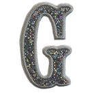 Silver Glitter Appliqué Letters *2 Pc Pre-Pack* Letter G