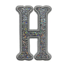 Silver Glitter Appliqué Letters *2 Pc Pre-Pack* Letter H