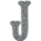 Silver Glitter Appliqué Letters *2 Pc Pre - Pack* Letter J