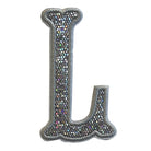 Silver Glitter Appliqué Letters *2 Pc Pre - Pack* Letter L