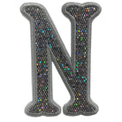 Silver Glitter Appliqué Letters *2 Pc Pre-Pack* Letter N