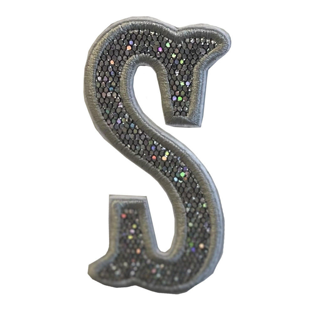 Silver Glitter Appliqué Letters *2 Pc Pre - Pack* Letter S