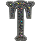 Silver Glitter Appliqué Letters *2 Pc Pre-Pack* Letter T