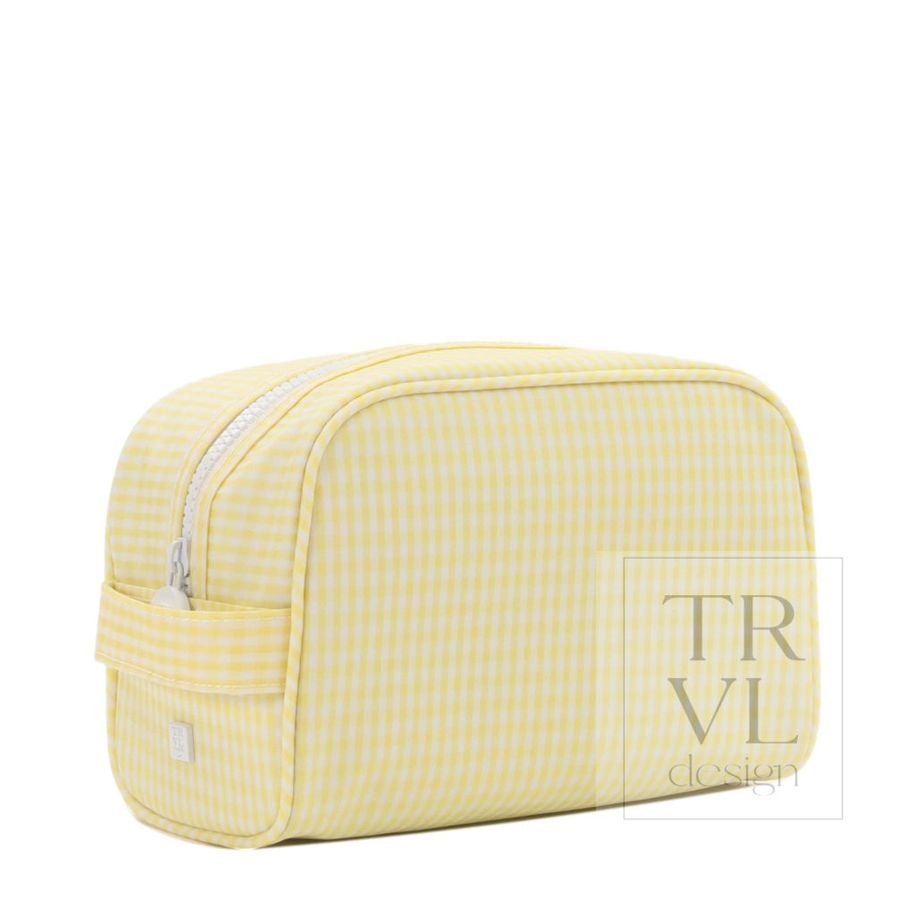 STOW IT Dopp Bag - GINGHAM BUTTERCUP - Cosmetic & Toiletry Bags