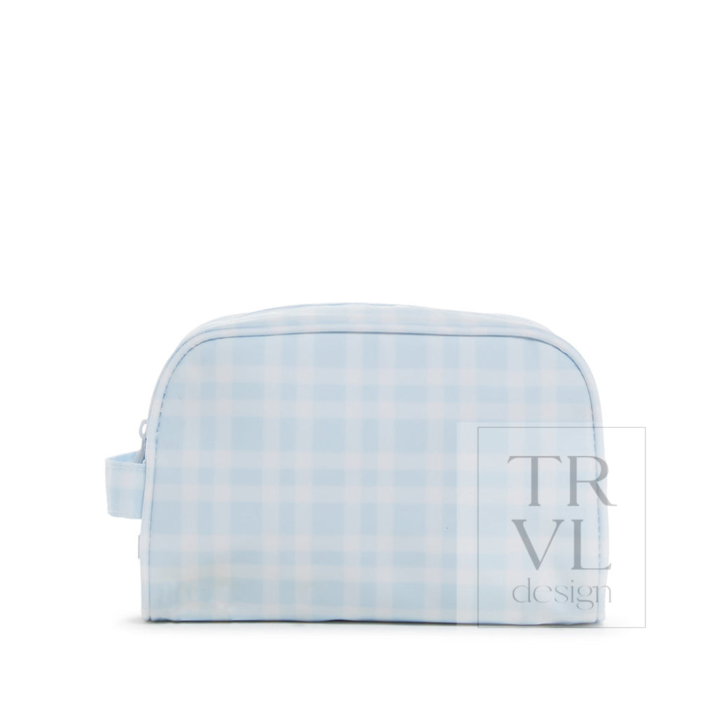Stow It - Pimlico Plaid Blue Dopp Bag Cosmetic & Toiletry Bags