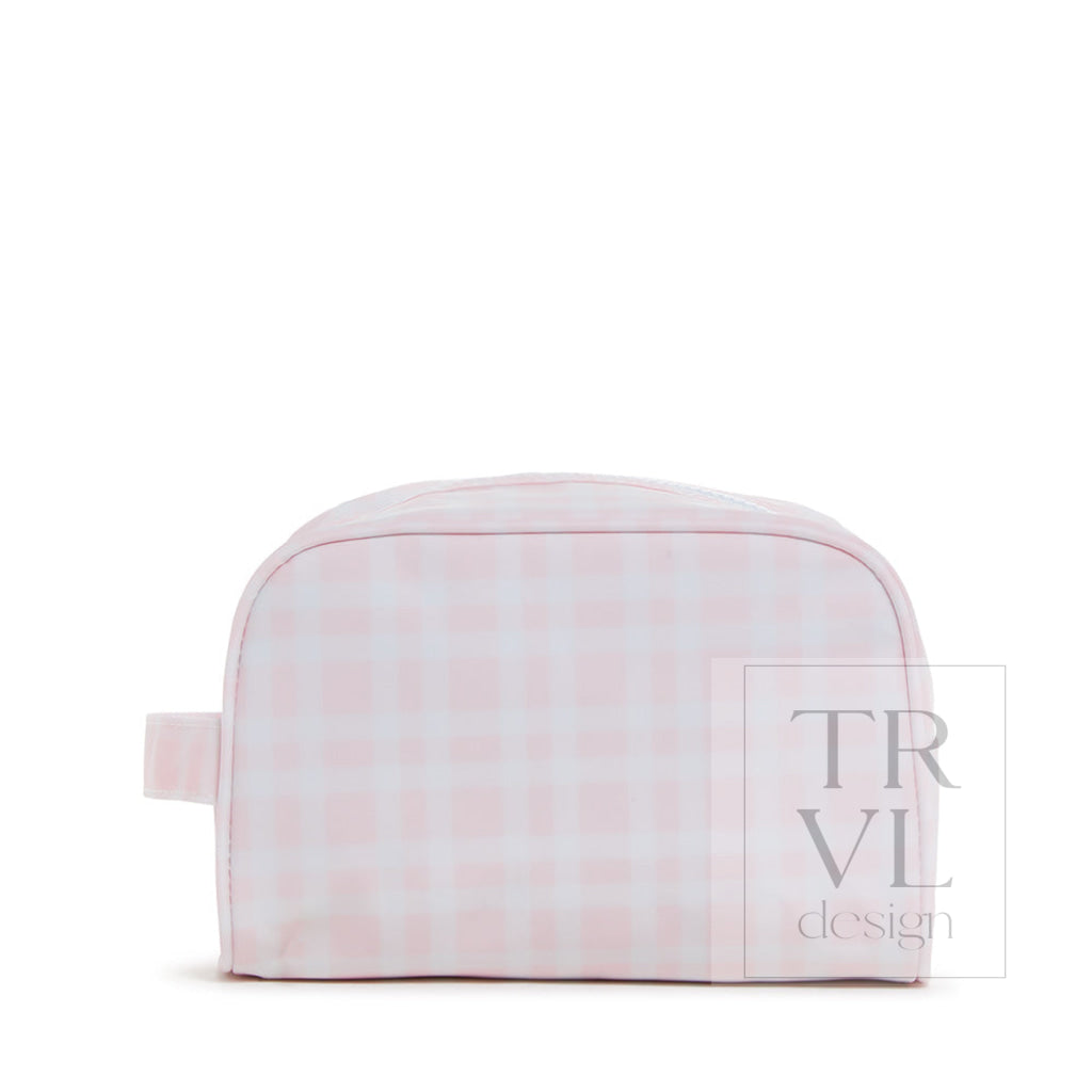 Stow It - Pimlico Plaid Pink Dopp Bag Cosmetic & Toiletry Bags