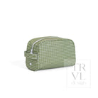 STOWAWAY Toiletry Bag - MOSS GINGHAM - Cosmetic & Toiletry Bags