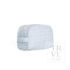 STOWAWAY Toiletry Bag - PIMLICO PLAID BLUE - Cosmetic & Toiletry Bags