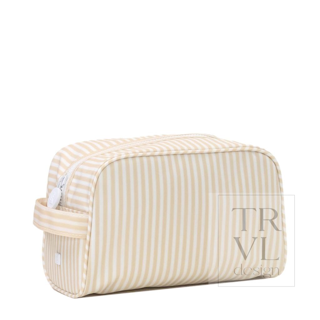 STOWAWAY Toiletry Bag - PIMLICO STRIPE SAND - Cosmetic & Toiletry Bags
