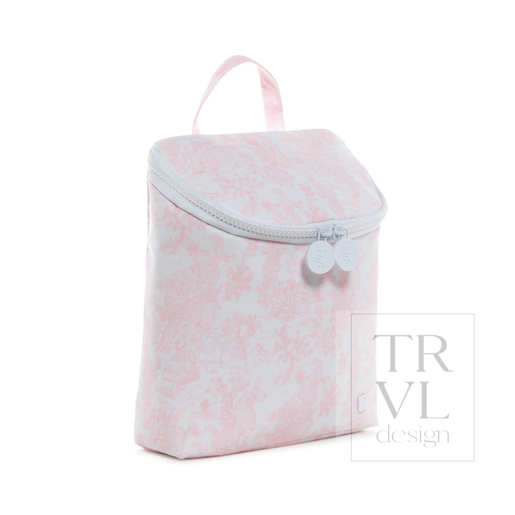 Take Away Lunch Bag - Insulated Bunny Toile Pink *New! Lunch
