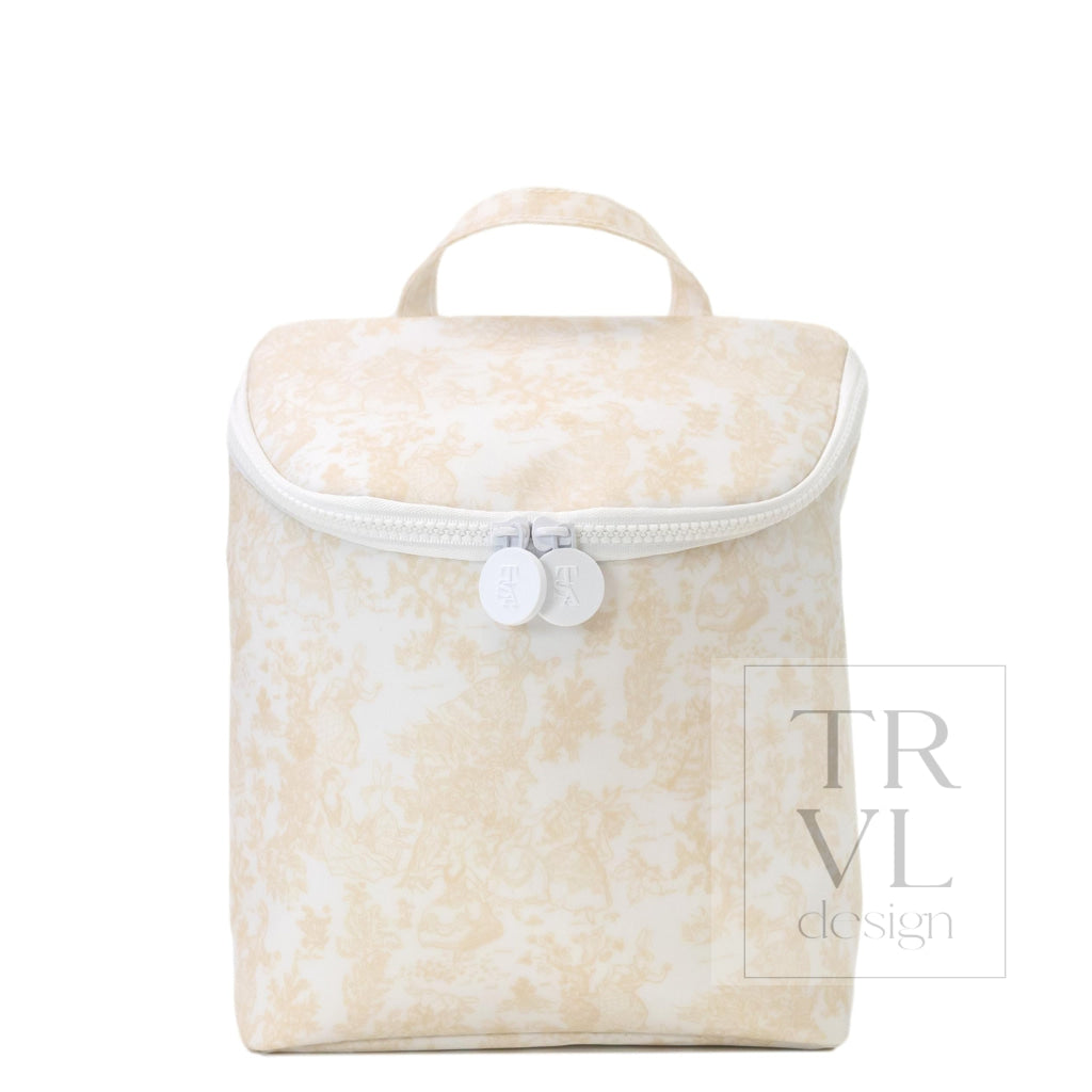 TAKE AWAY INSULATED LUNCH BAG - BUNNY TOILE SAND - Lunch Bags