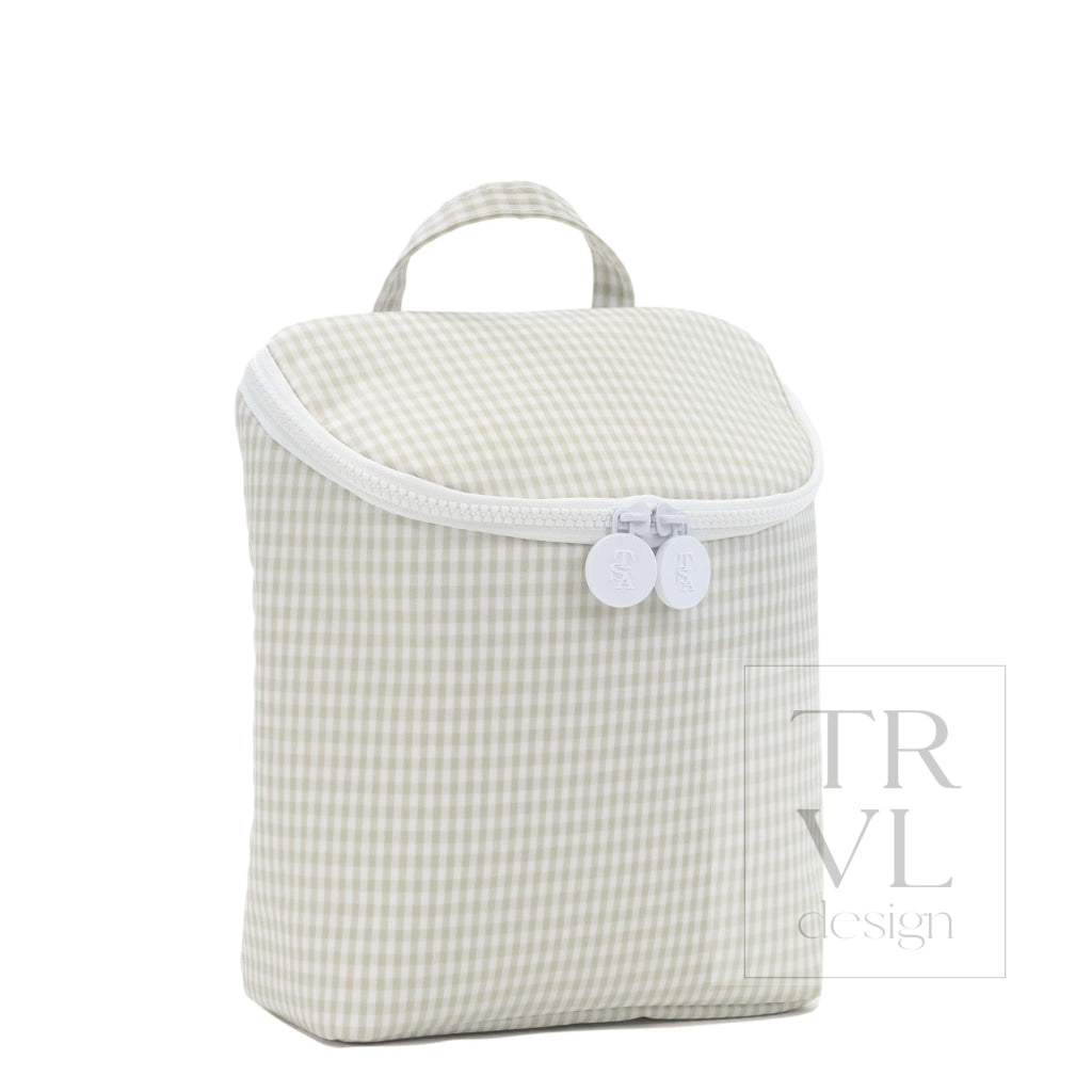 TAKE AWAY INSULATED LUNCH BAG - GINGHAM PEARL GREY - Lunch Bags