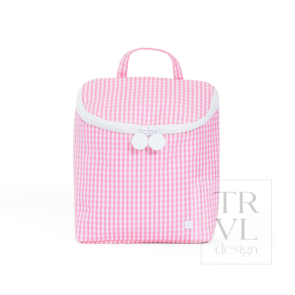 TAKE AWAY INSULATED LUNCH BAG - GINGHAM PINK - Lunch Bags