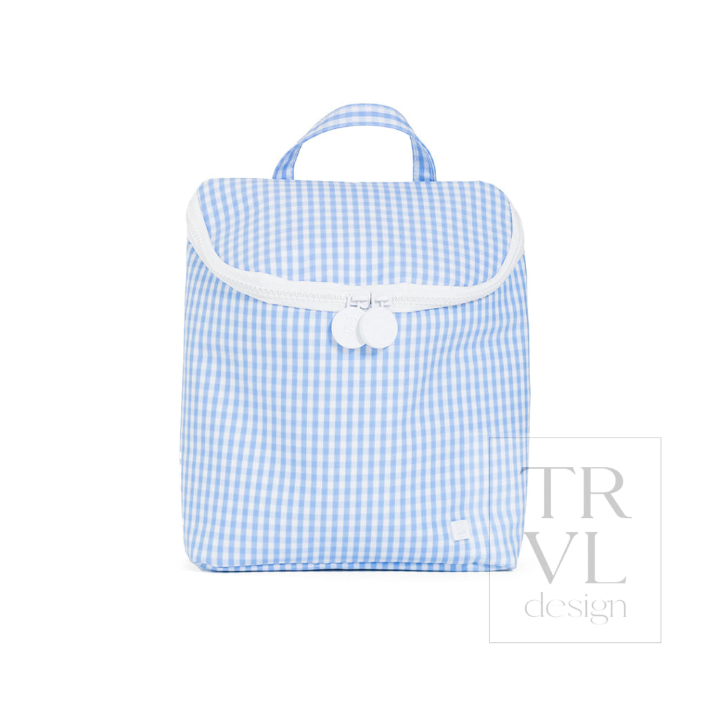 TAKE AWAY INSULATED LUNCH BAG - GINGHAM SKY - Lunch Bags