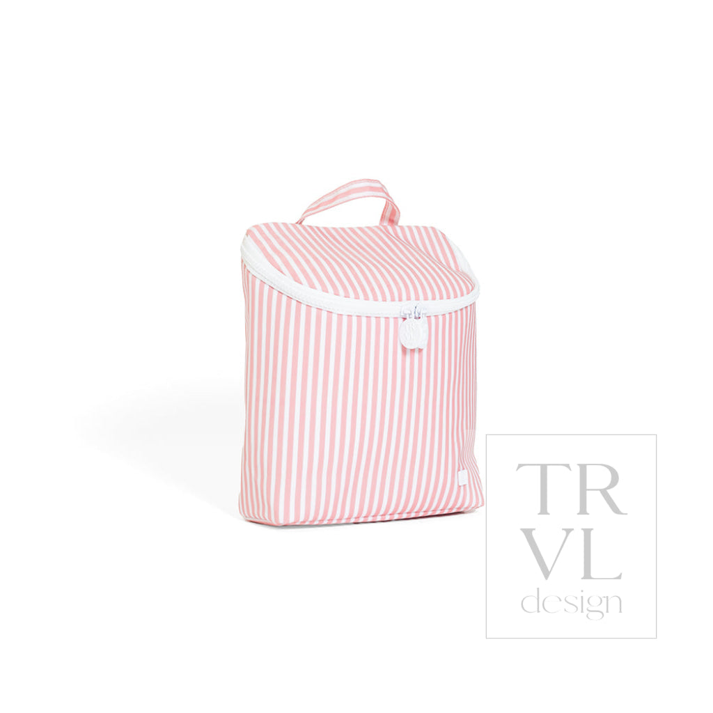 TAKE AWAY INSULATED LUNCH BAG - PIMLICO STRIPE DUSTY ROSE - Lunch Bags