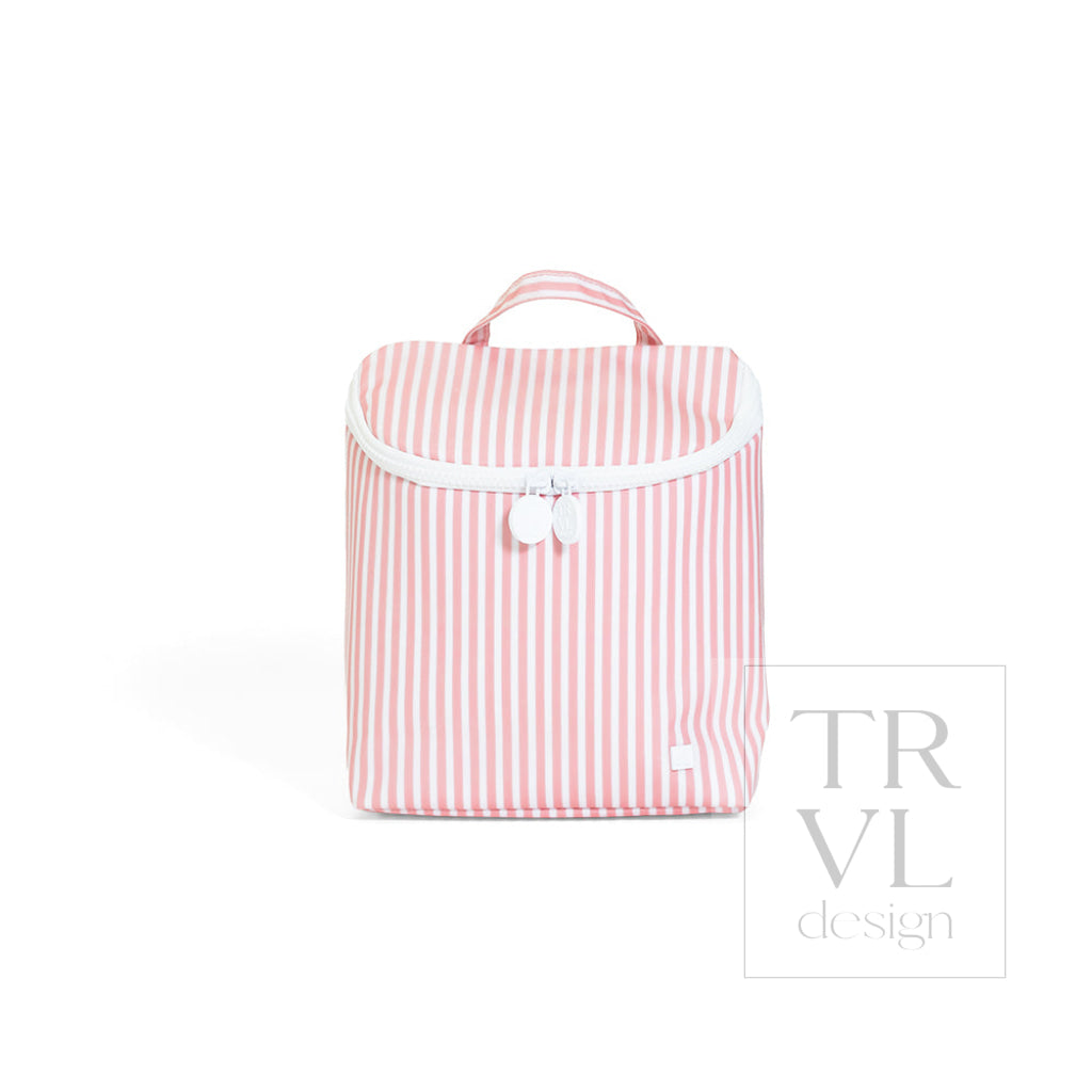 TAKE AWAY INSULATED LUNCH BAG - PIMLICO STRIPE DUSTY ROSE - Lunch Bags