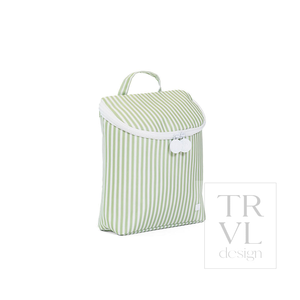 TAKE AWAY INSULATED LUNCH BAG - PIMLICO STRIPE SAGE - Lunch Bags