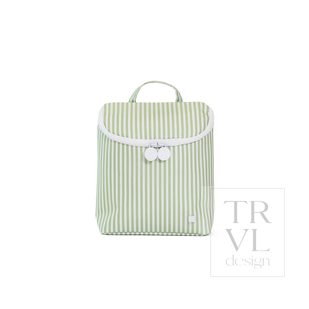 TAKE AWAY INSULATED LUNCH BAG - PIMLICO STRIPE SAGE - Lunch Bags