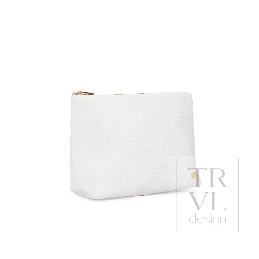 TERRY CANING LG TOP ZIP - Cosmetic & Toiletry Bags