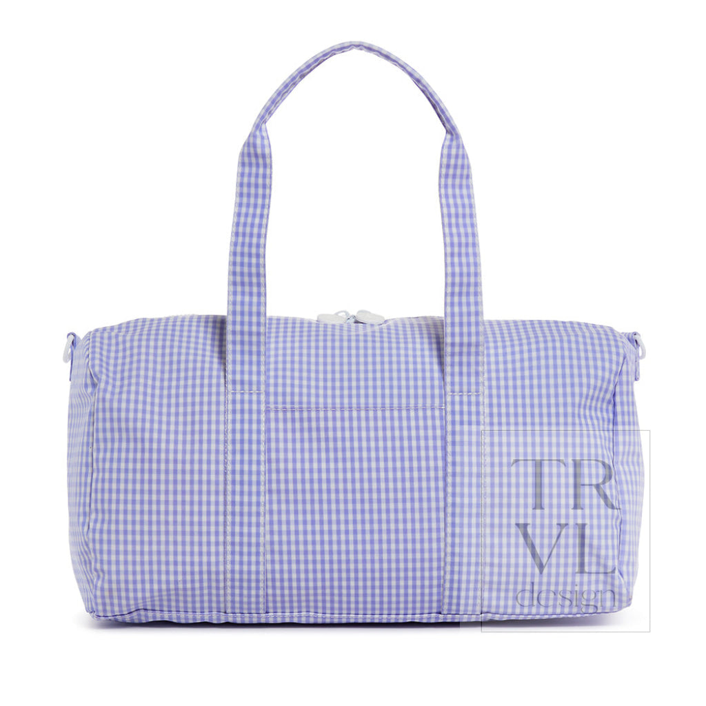 Weekender - Gingham Lilac Duffel Bag