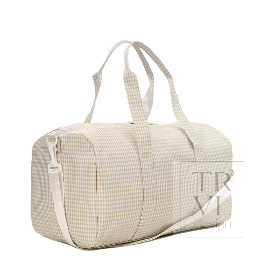 WEEKENDER Duffel Bag - GINGHAM PEARL GREY - Duffel Bags