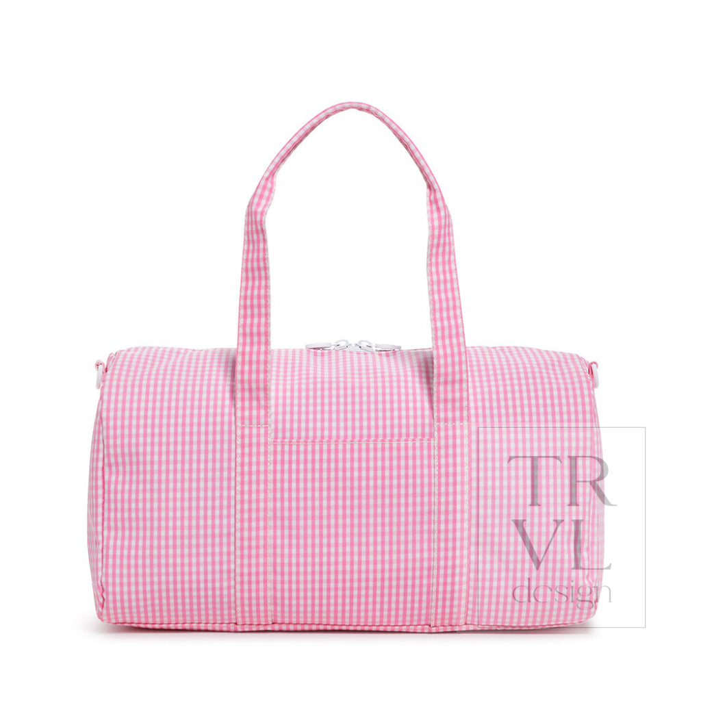 Weekender - Gingham Pink Duffel Bag Bags