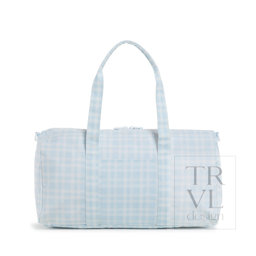Weekender - Pimlico Plaid Blue Duffel Bag Bags